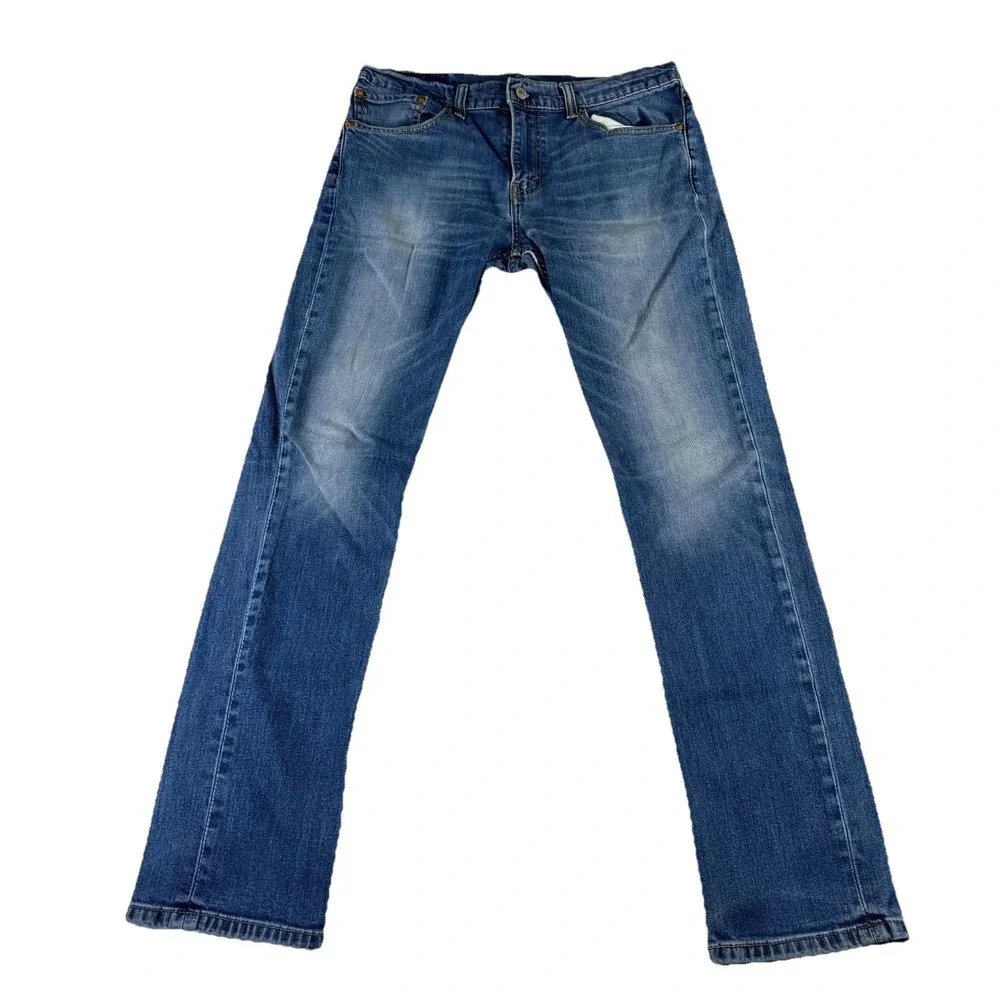 Levi's 511 Jeans Mens 34x32 Blue Denim Streetwear Grunge Americana Straight Leg